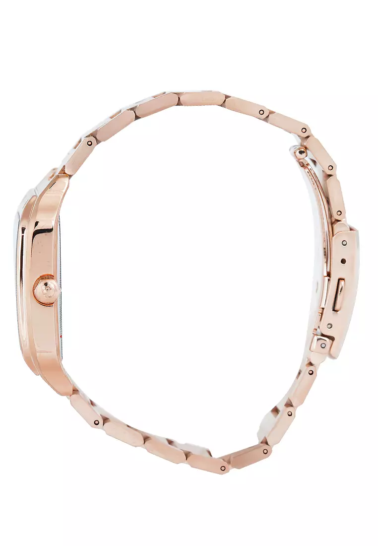 Alexandre Christie Jam Tangan Analog Wanita Rosegold Case White Dial - Stainless Steel - 2B18BFBRGSLBA