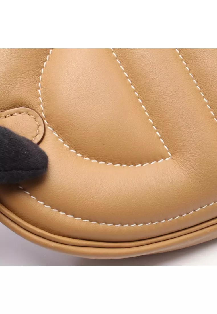 Pre-Loved Hermès in the loop belt bag Verso Sesame body bag Veau Swift light brown silver hardware Z stamp