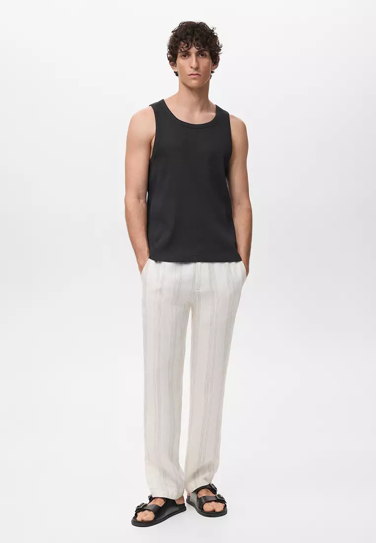 Slim-Fit Ribbed Tank Top