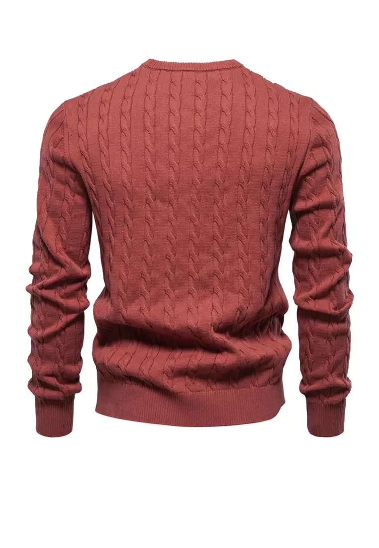 Jacquard Embroidered Knit Sweater AX-SW170