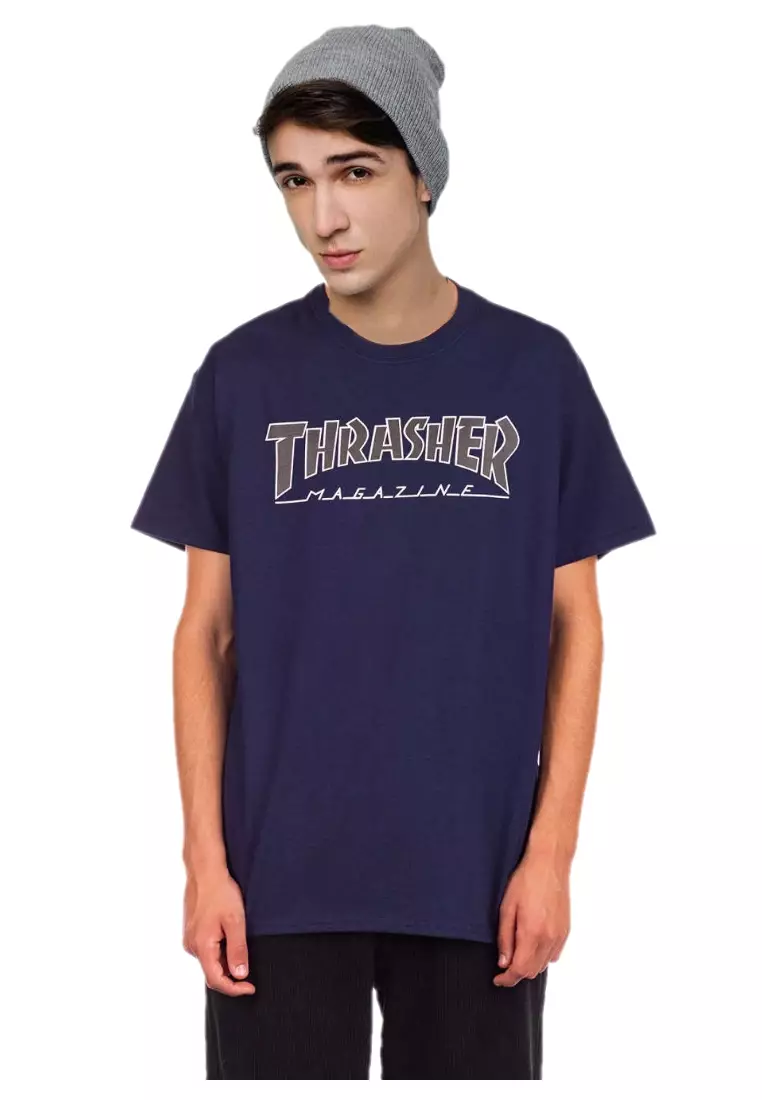 Blue and outlet purple thrasher shirt