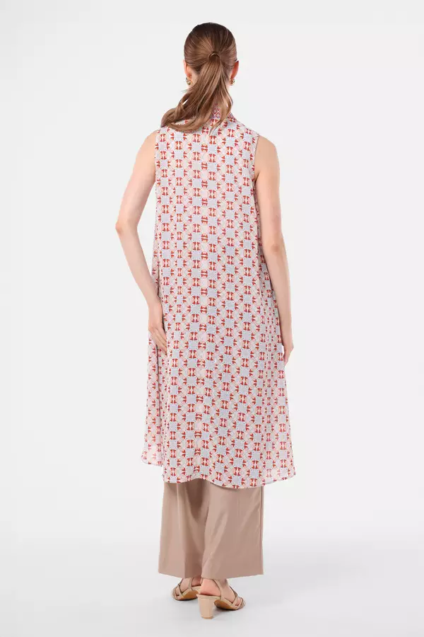 MINIMAL - Asmyra - Cardigan Flowy Motif Bunga - Red Warna Red