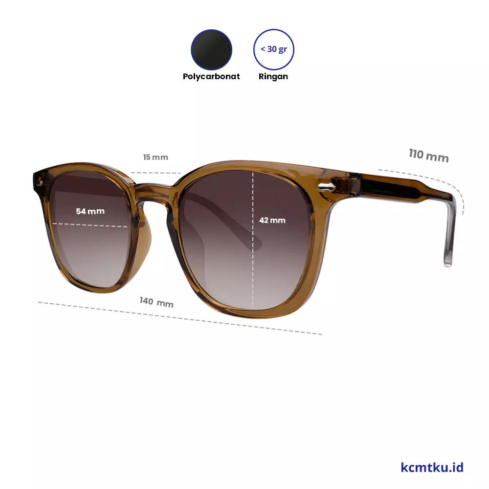 Shine Eyewear Sunglasses Anti UV - Brown Transparant