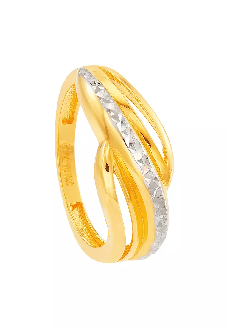 HABIB Oro Italia 916 Yellow and White Gold Ring GR53461223(YW)-BI (22K Gold)