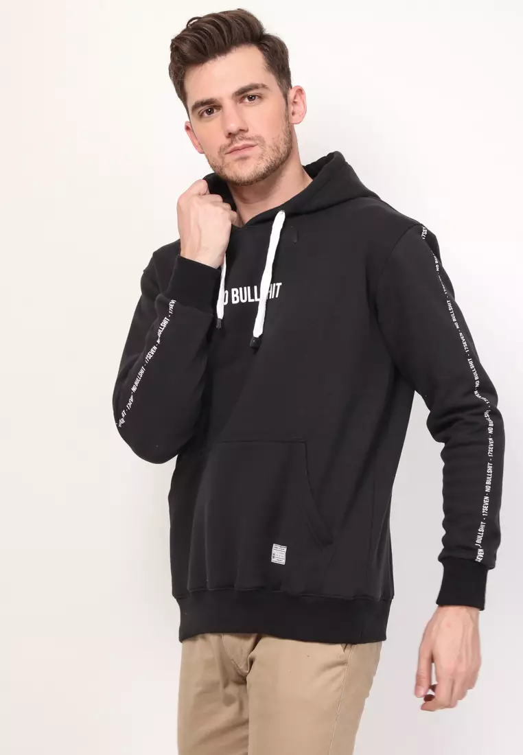 HOODIE 0195-NOBULLSHIT-BLK NEW