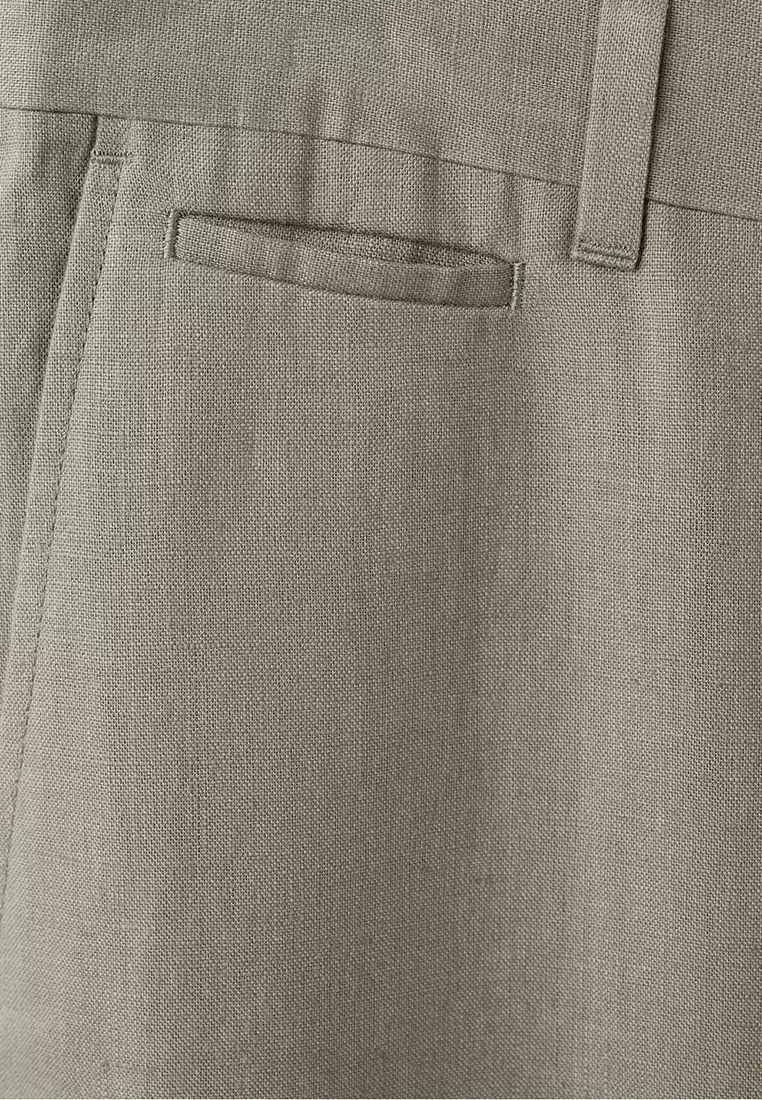Slim-Fit 100% Linen Trousers