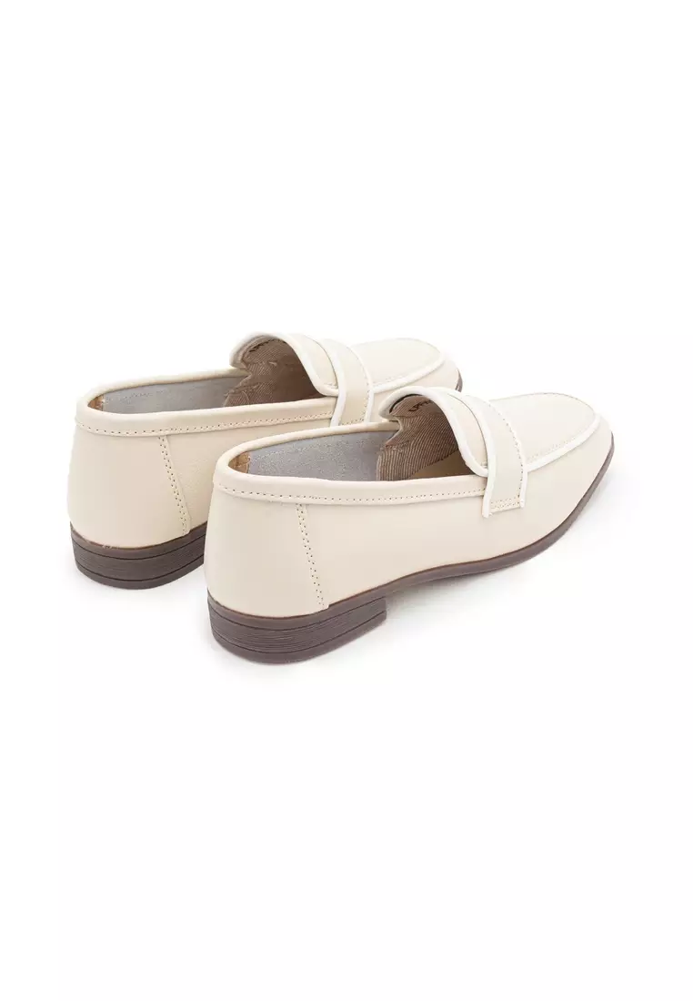 White slip on loafers outlet