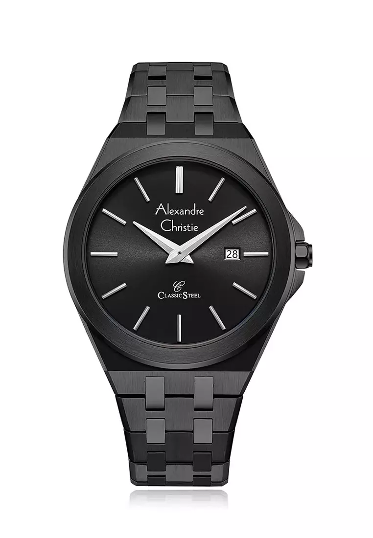Alexandre Christie Jam Tangan Pria - Black - Stainless Steel - 8700 MDBIPBA