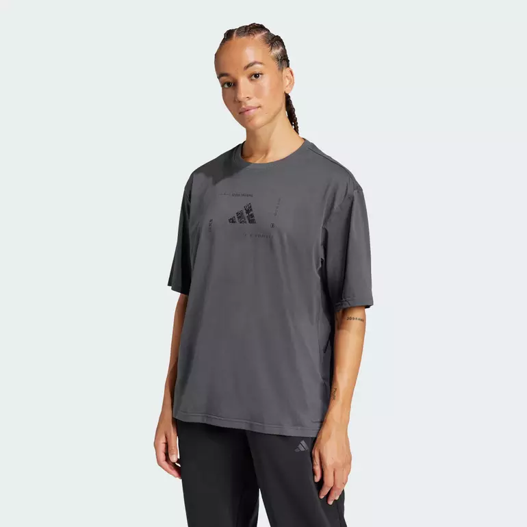 Training Climacool Training Animal Logo Graphic Tee Women Grey JJ1440