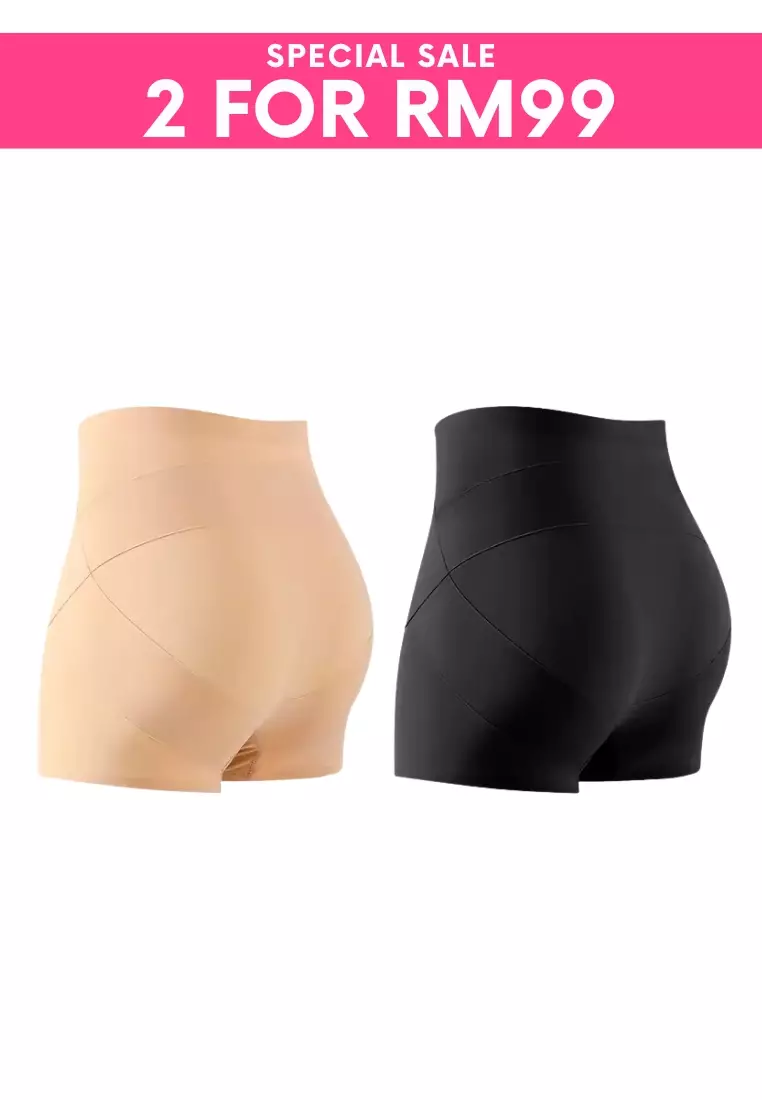 Buy Kiss & Tell 2 Pack Premium Power Tummy Tuck Butt Lifting Safety Shorts  Panties in Nude and Black Online
