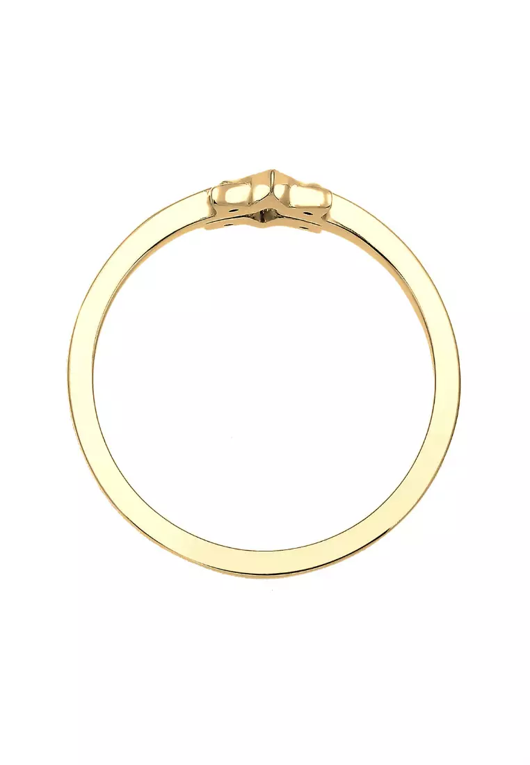 Ring Stars Starburst Crystals Gold Plated