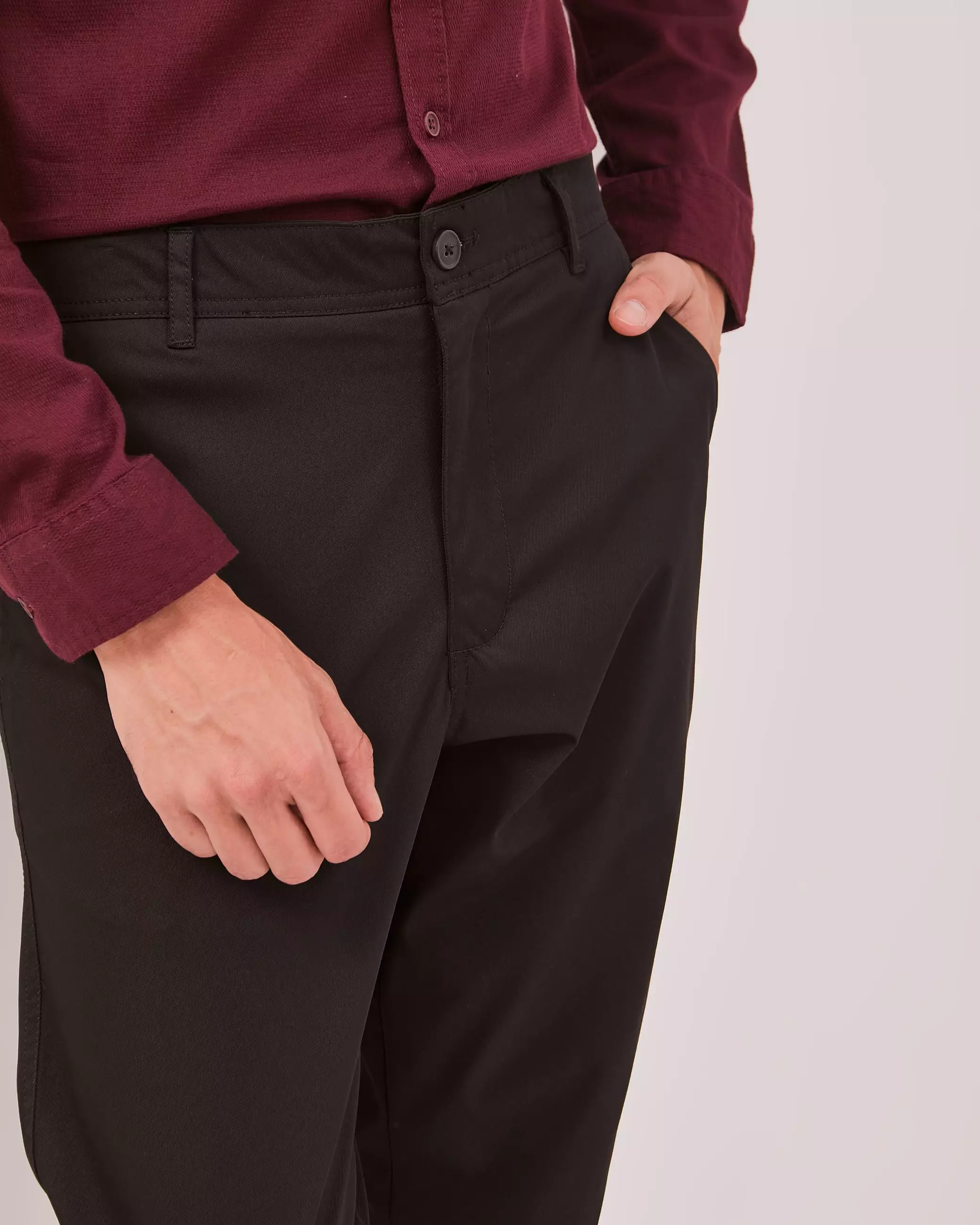 AMK Celana Chino Pria Panjang PT Gustav Black