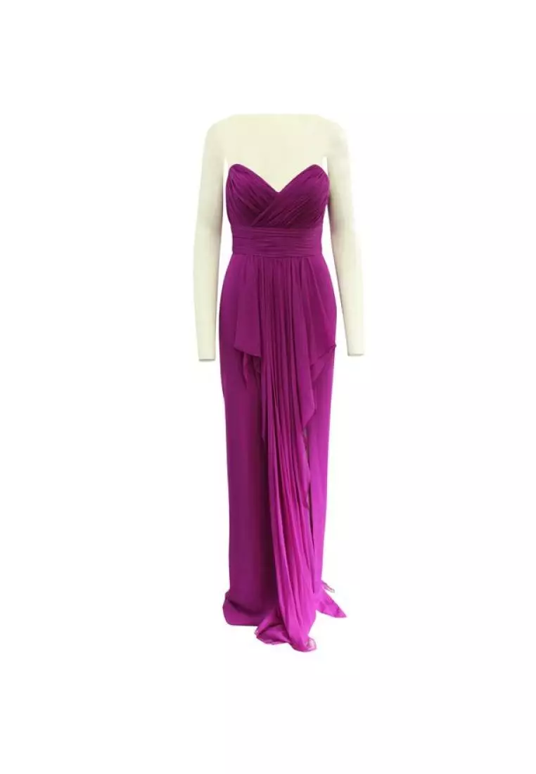 Marchesa notte clearance purple lace dress