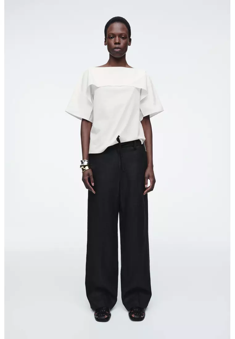 COS DRAPED COTTON TOP 2026 | Buy COS Online | ZALORA Hong Kong