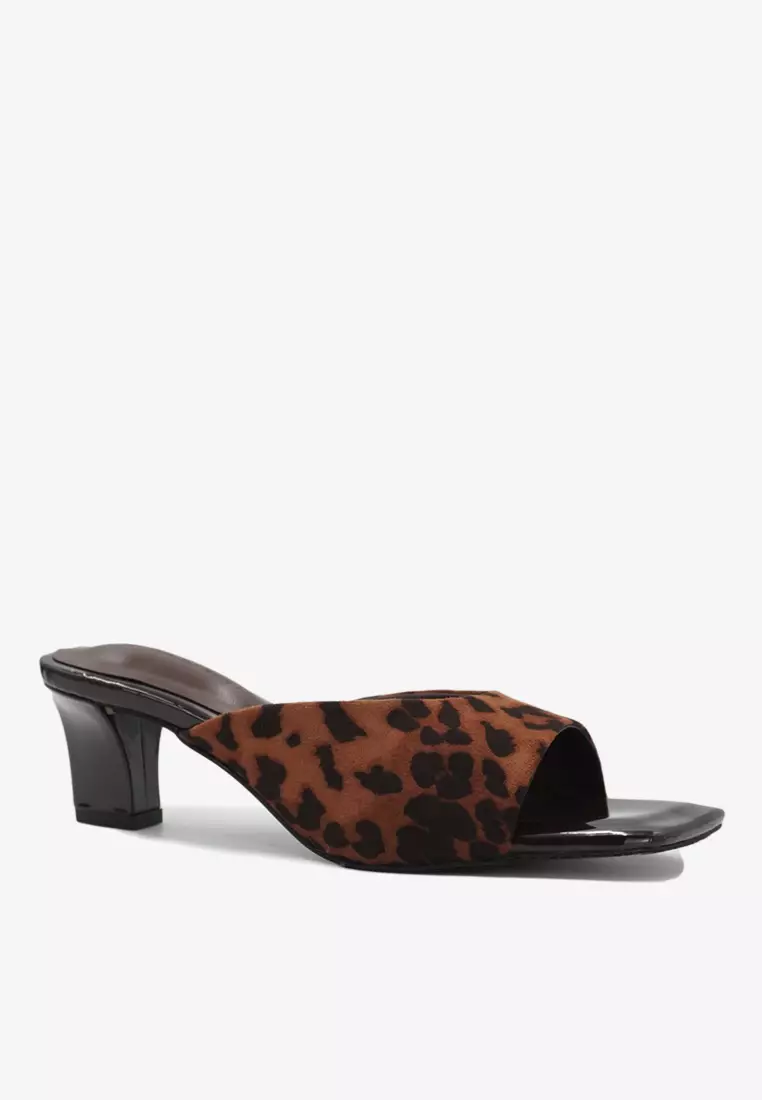 Dr Cardin Women Dewy 2-inch Heels | Leopard | Suede L-RIC-9382