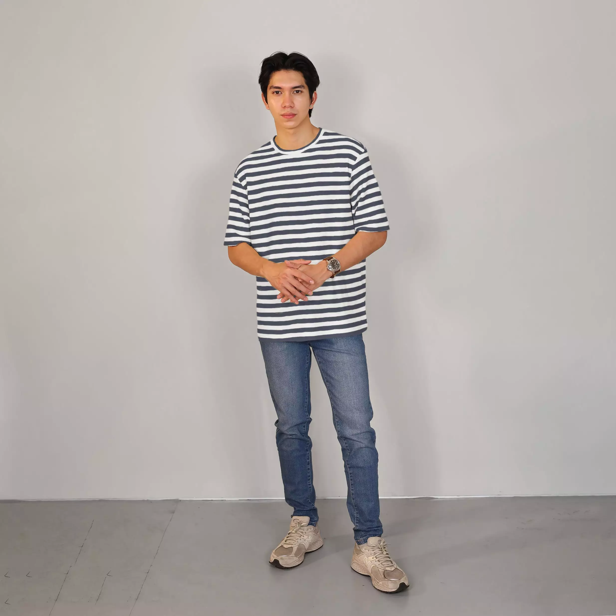 Kale TOWEL NAVY / Kaos Boxy Fit / Kaos Korea / Atasan Kaos Pria / Kaos Basic Pria