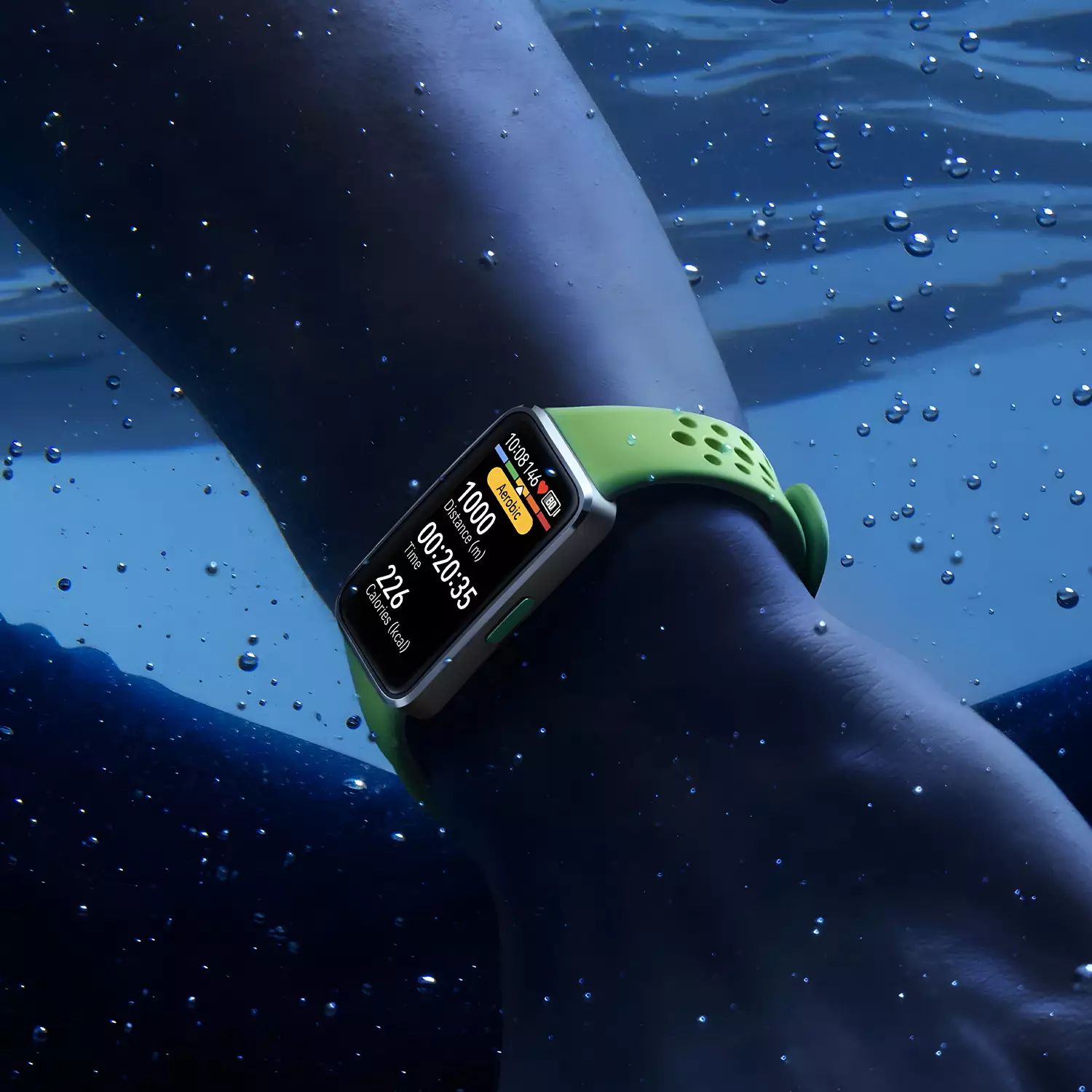 HUAWEI Band 10 Smartband | Sleek Aluminium Alloy Case | Pro-Level Sleep Analysis | Emotional Wellbeing Assistant | 14 days Battery - Green