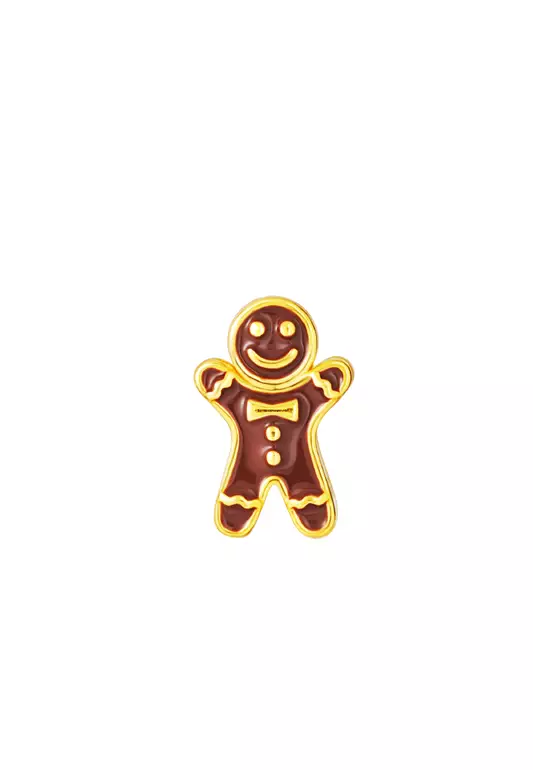 TOMEI Chomel Gingerbread Man Charm, Yellow Gold 916
