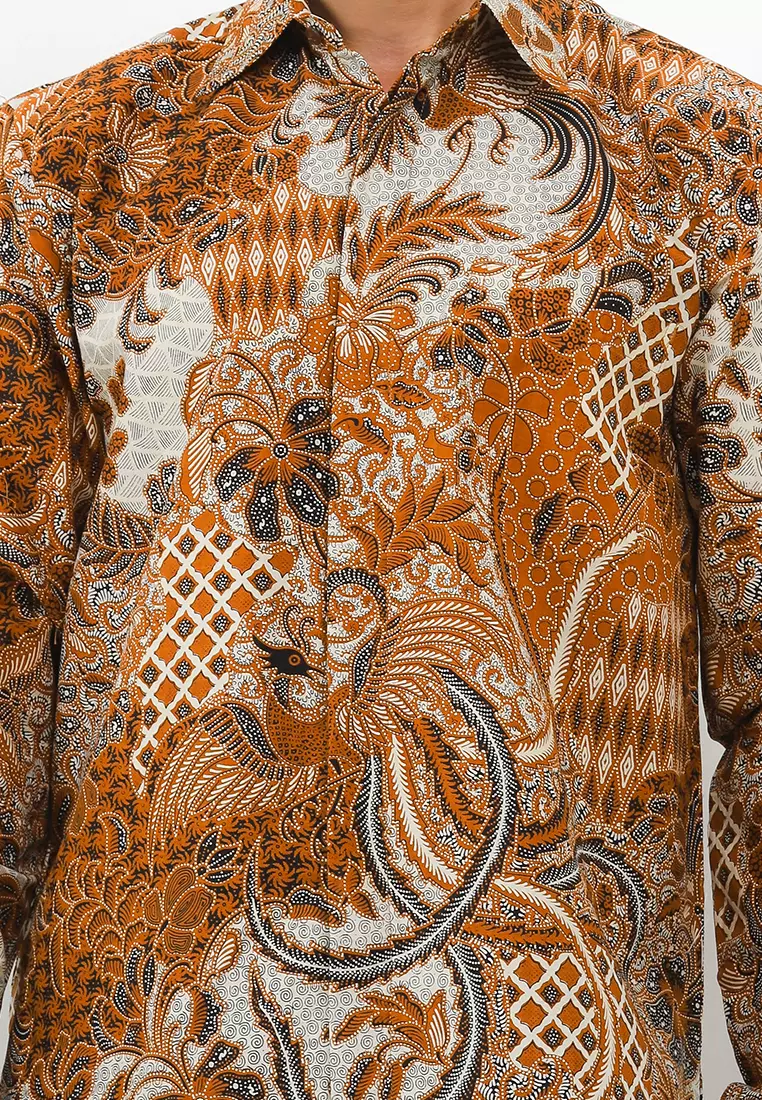 Aldi Shirt Kemeja Batik Sogan Katun Lengan Panjang