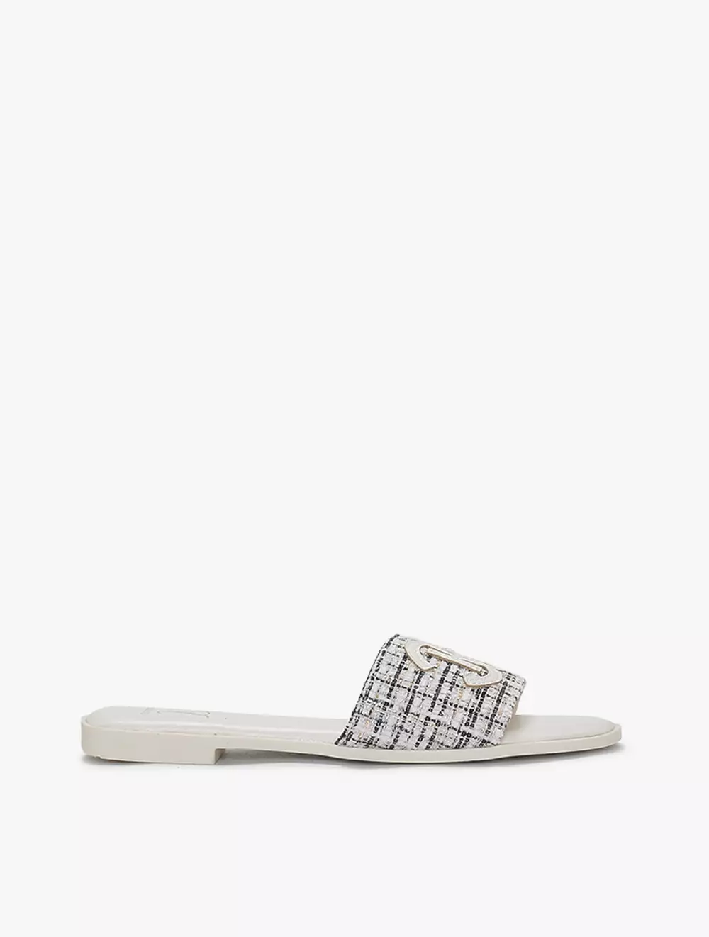 Payless Chrissie Womens Zuri Flat Sandals - White/Black_05