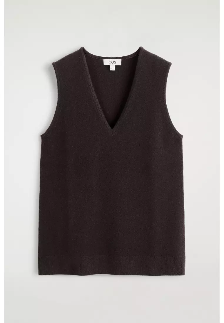 WOOL V-NECK TUNIC VEST