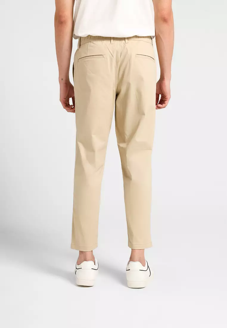 MANZONE - Celana Panjang Ankle Pria Aleey 05 - Beige Warna Beige