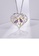 Glamorousky silver 925 Sterling Silver Fashion Temperament Golden Bird Hollow Heart Pendant with Amethyst and Necklace E0B30AC4E641ACGS_3
