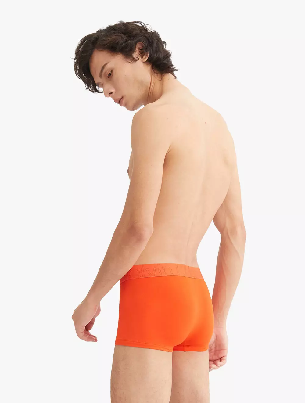CK UNDERWEAR - EFFECT MICRO LOW RISE TRUNKS - orange