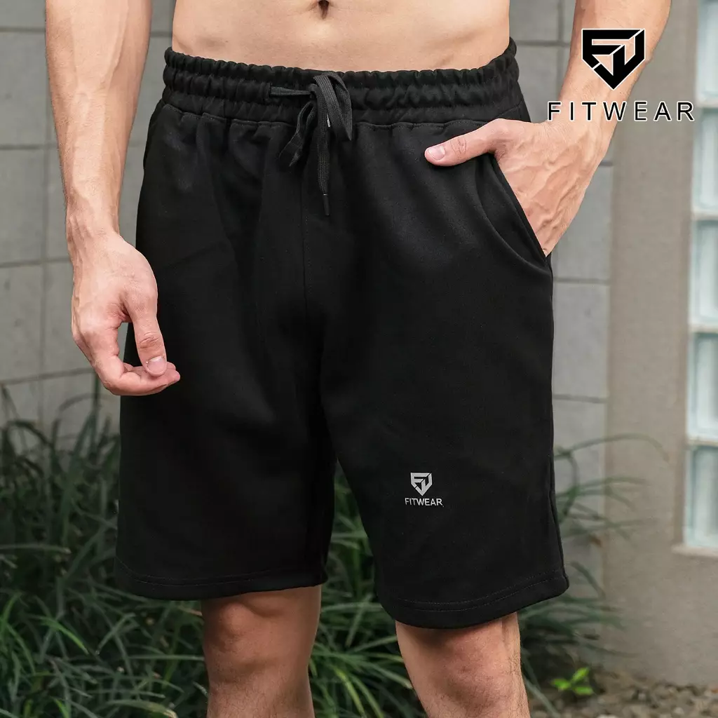 Fitwear - Celana Pendek Olahraga Pria JAYDEN BASIC SHORT - BLACK