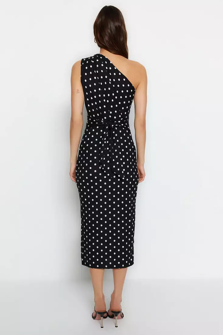 One-Shoulder Draped Dress