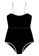 LYCKA black LNN1245 Korean Lady One Piece Swimwear Black 32D7BUSEF2D242GS_1