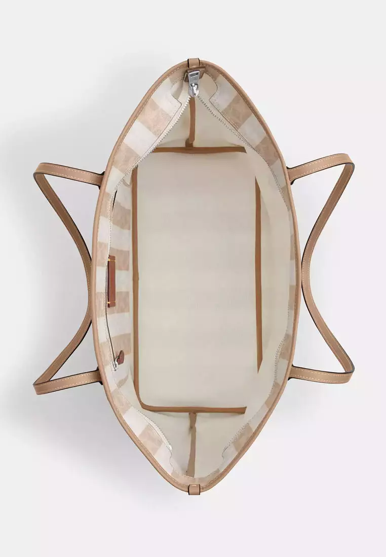 Large City Tote Bag In Signature Canvas With Stripe