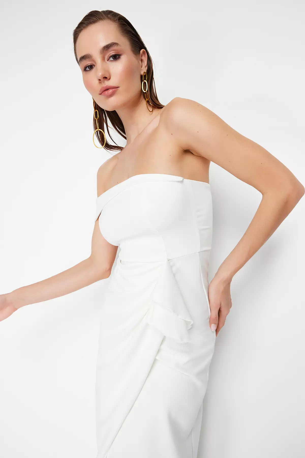 Slit Evening Maxi Dress