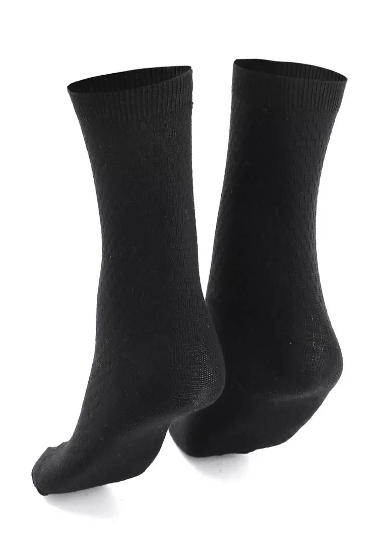 Bumbha Kaos Kaki Pria Mozaik Anti Odor Socks Footwear Material Bamboo Fiber ORIGINAL - Black