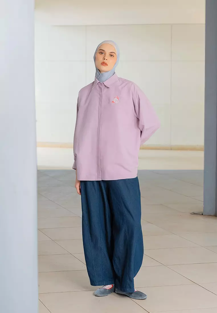 Kami Nue Dropshoulder Top Lavender