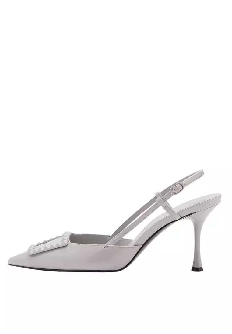 Mango white heels online