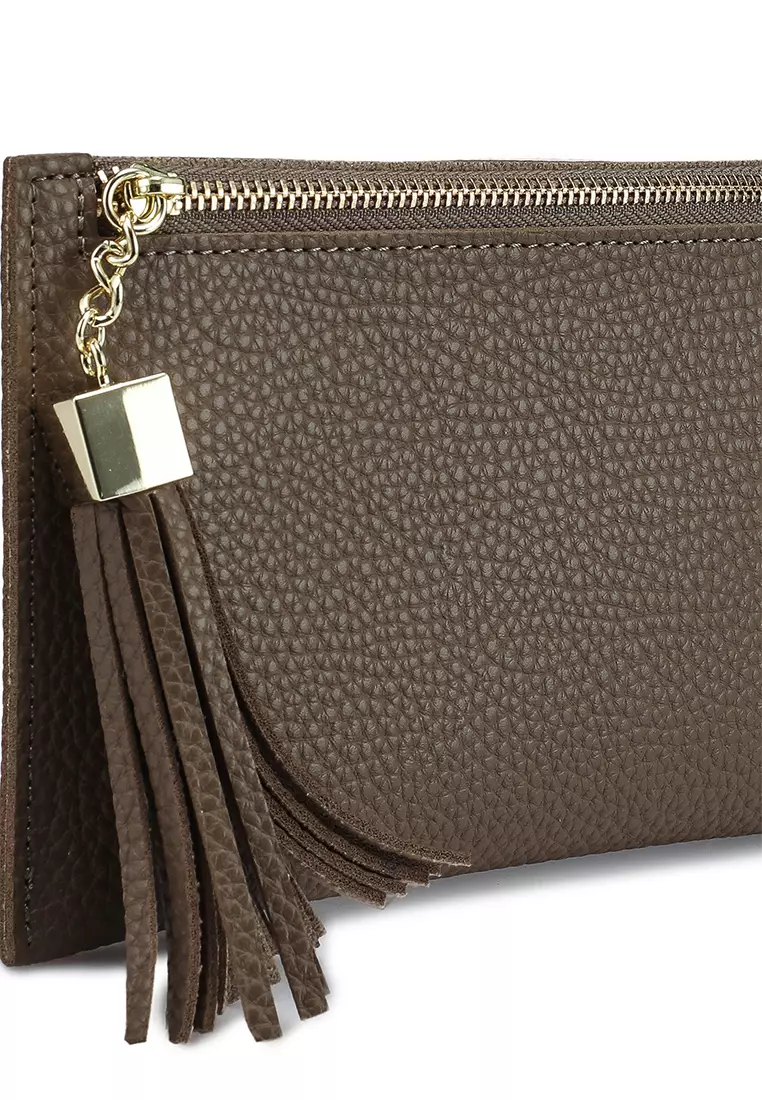 Pebbled Pouch With Card Holder