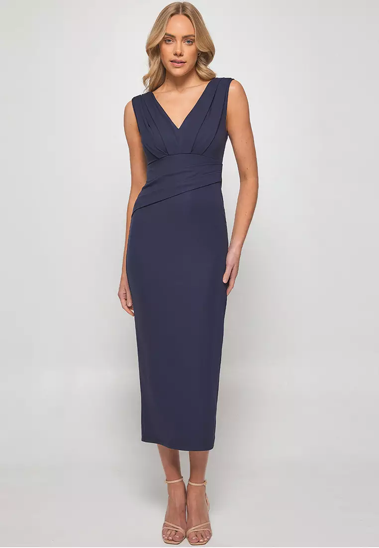 Zalora navy blue clearance dress