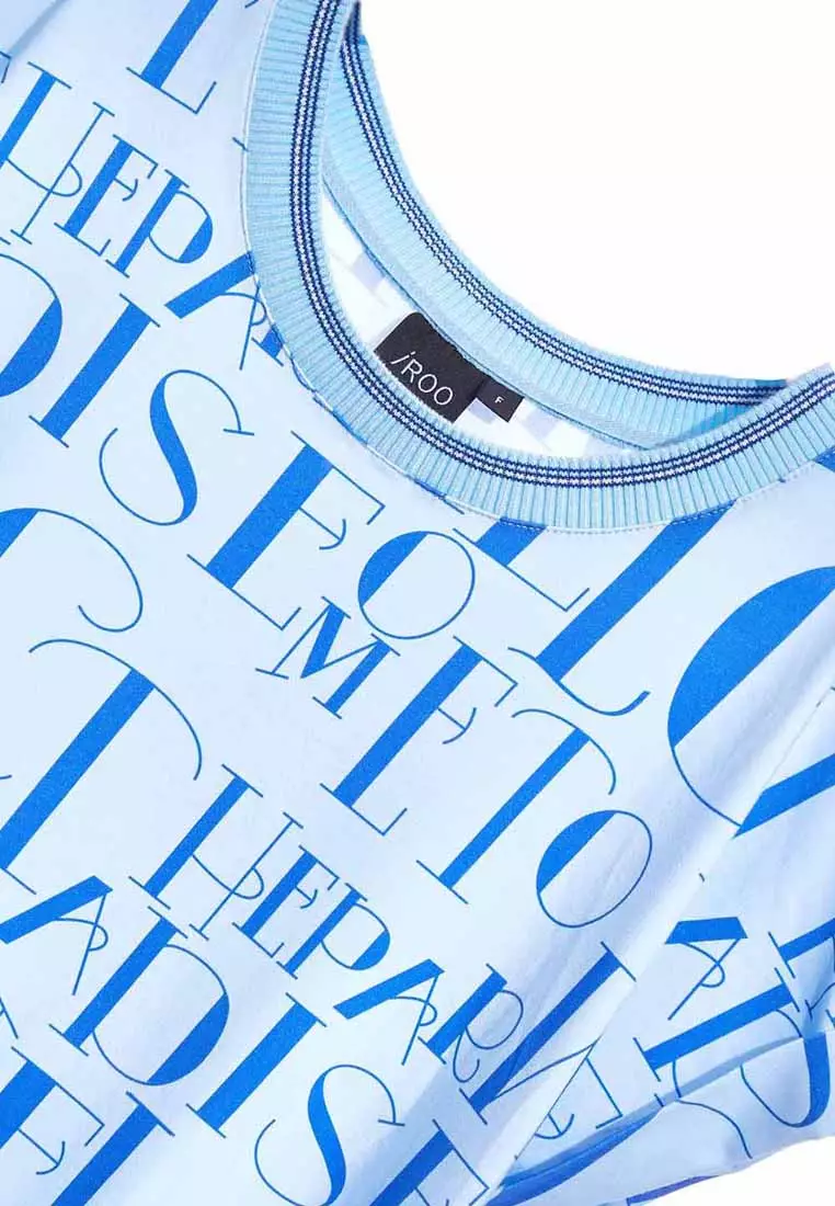 Slogan Print Long Style Top