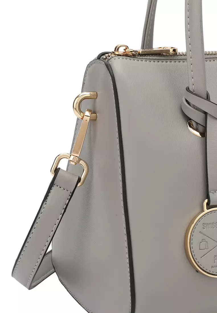 Women's Top Handle Bag / Sling Bag / Crossbody Bag (Tas Selempang Wanita / Tas Tangan Wanita) - Abu-Abu