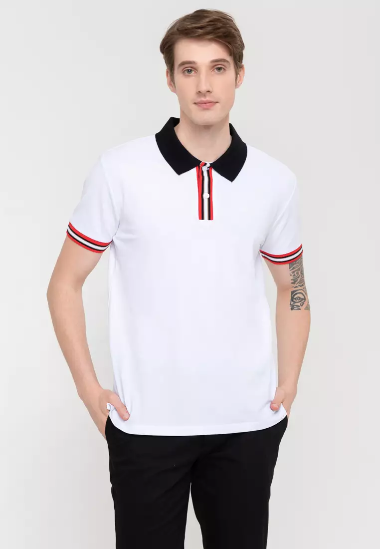 Buy Perry Ellis Short Sleeves Slim Solid Polo Shirt 2024 Online ...