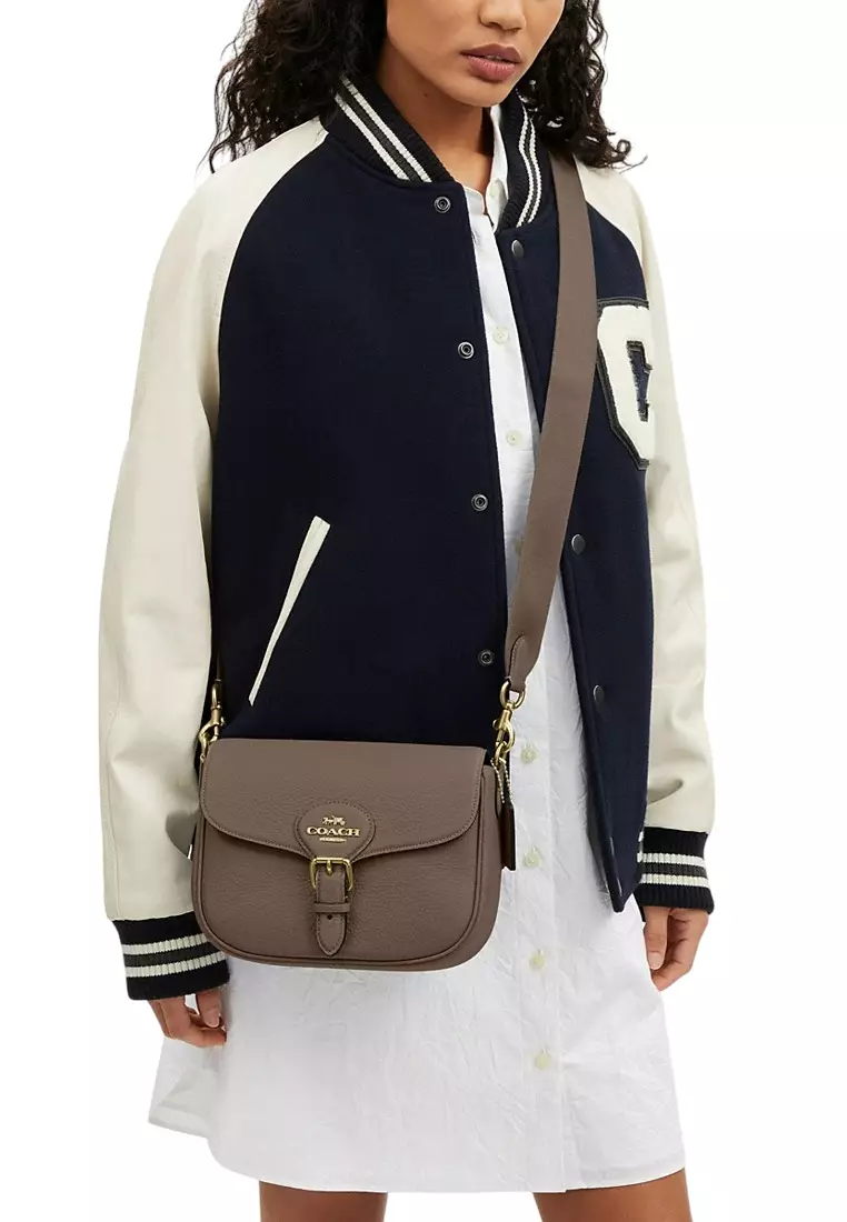 Buy Coach Amelia Saddle Bag Dark Stone 2025 Online ZALORA