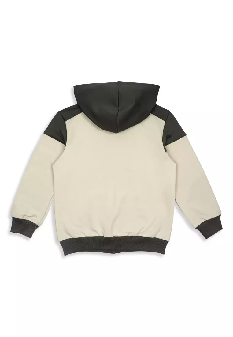 Boys Jacket With Hood And Print Details