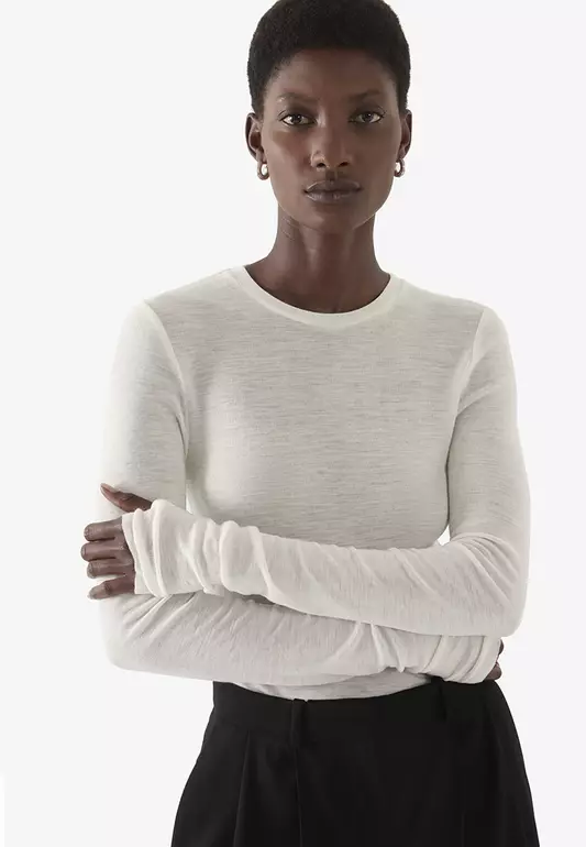 Long-Sleeve Wool Top
