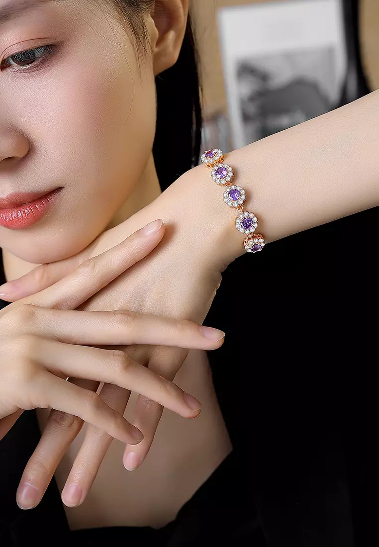 Gelang Wanita Berlian Korea Fashion Perhiasan Gelang Cewek Original Titanium Bracelets