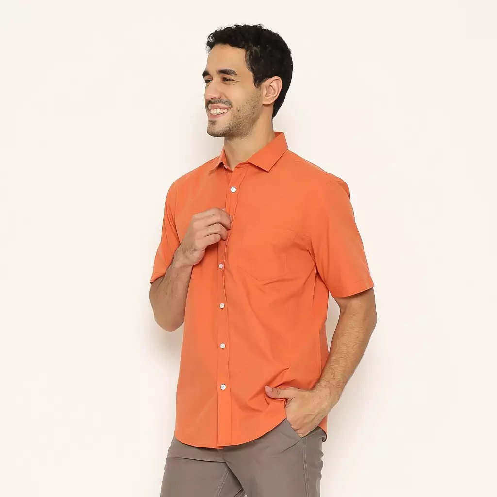 AMK Kemeja Pria Lengan Pendek SHG ITO S/S Terracota