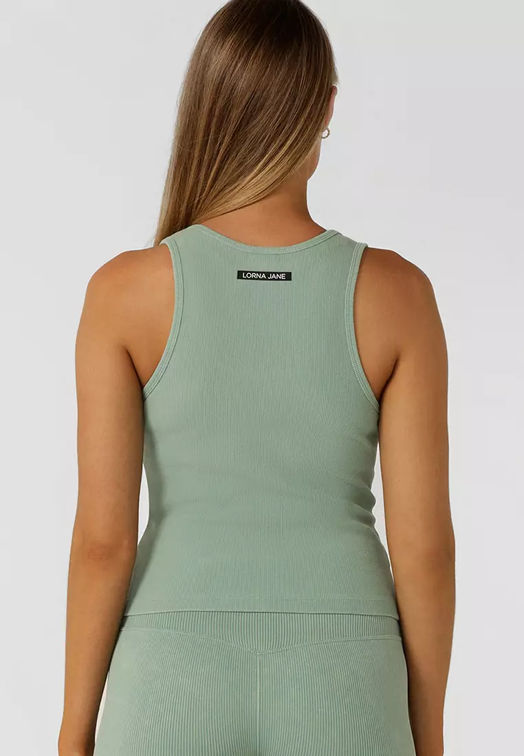 Buy Lorna Jane Scoop Neck Washed Rib Tank 2025 Online | ZALORA