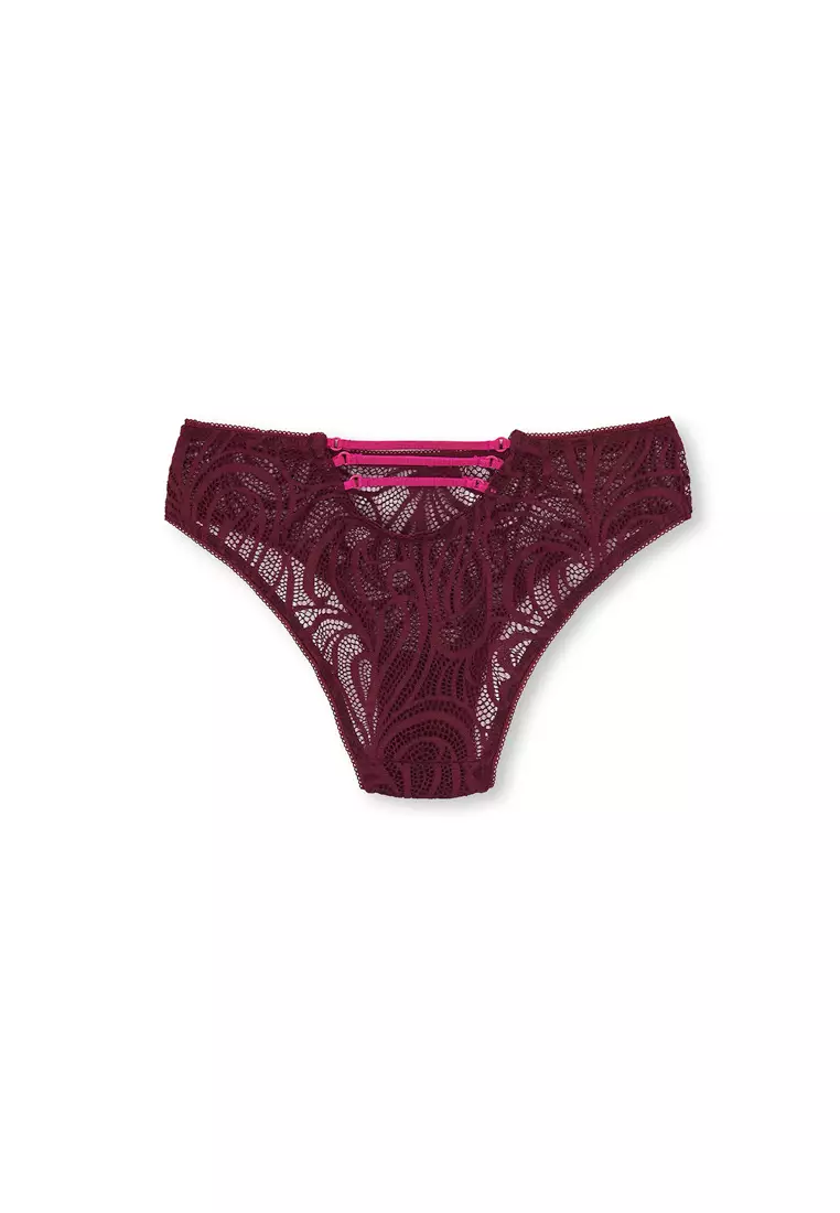 Buy DAGİ Cherry Red Brazillian, Regular Fit, Underwear for Women Online