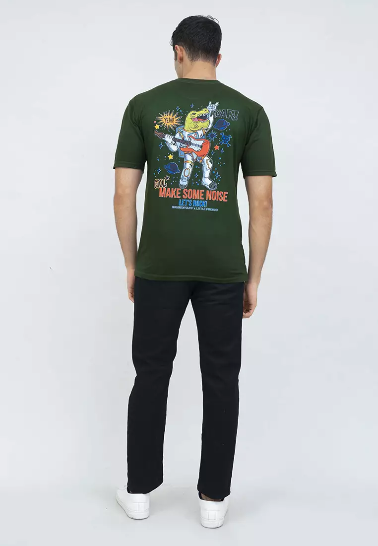 kaos pria lengan pendek Green Noise Space houseofcuff X little fresco