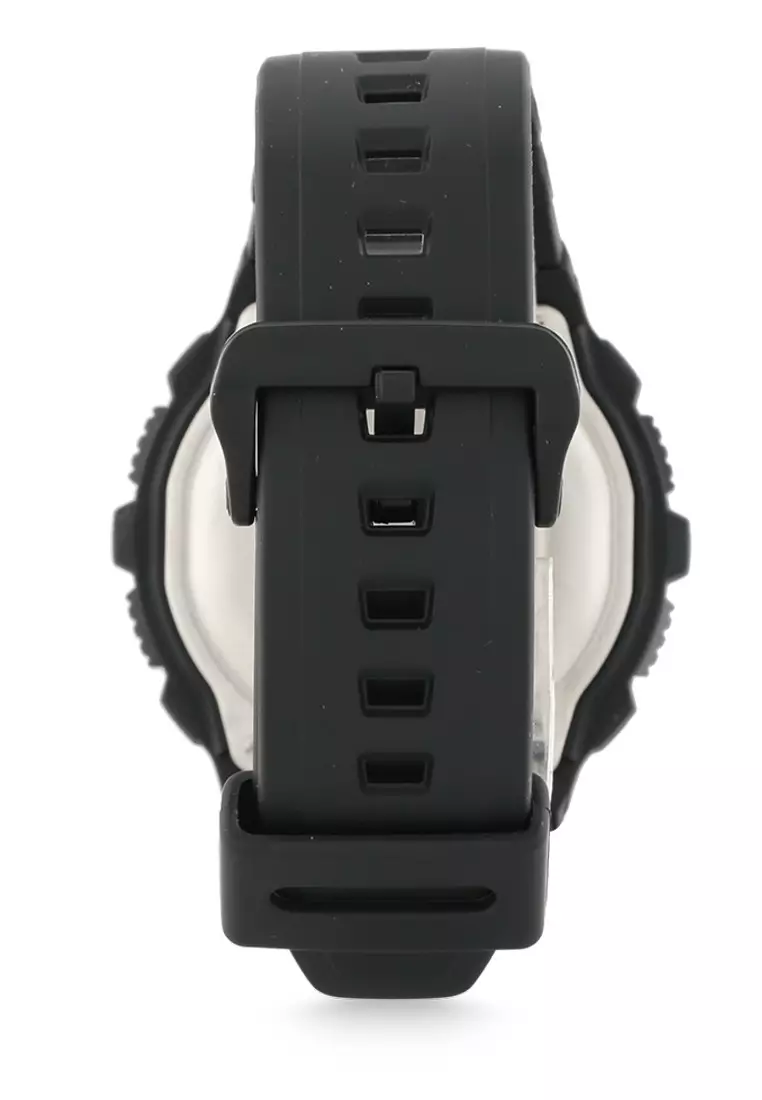 Casio Jam Tangan Pria - Black Silver - Resin - AE-2000W-9AVDF